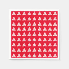 Guardanapo De Papel Papel das Estrelas de Neve Vermelha Natal