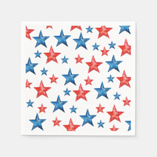 Guardanapo De Papel Papel das estrelas modernas de cor azul-d-água 4 d