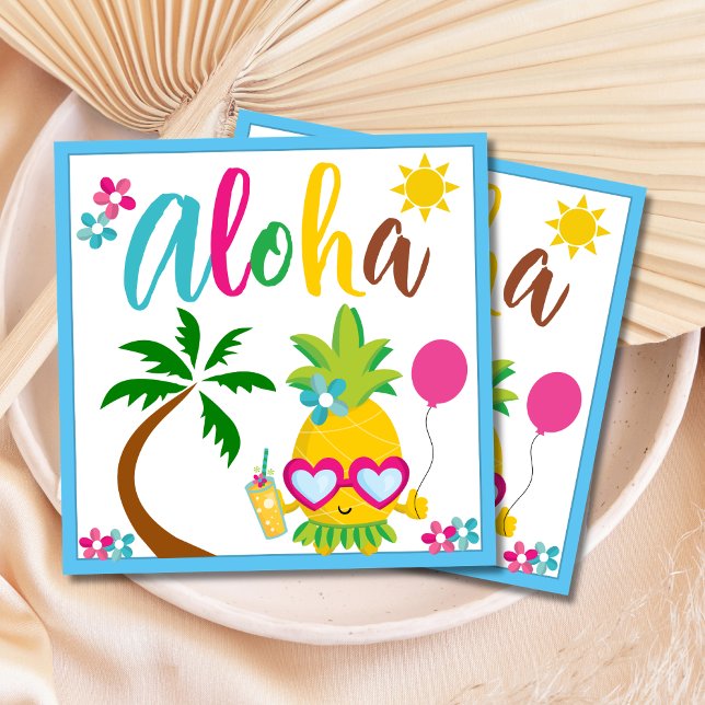 Guardanapo De Papel Papel de Abacaxi Tropical Aloha (Criador carregado)