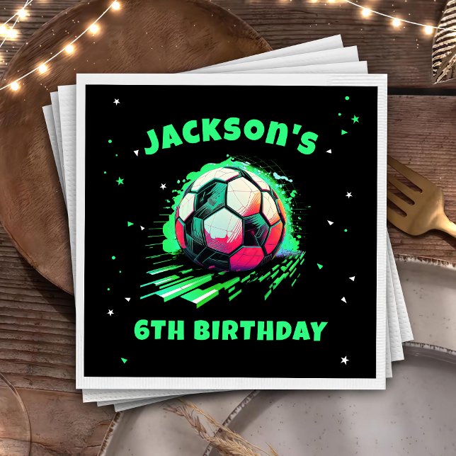 Guardanapo De Papel Papel de Aniversário da Bola de Futebol Napkin (Criador carregado)