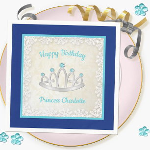 Guardanapo De Papel Papel de Aniversário da Princesa Real Tiara