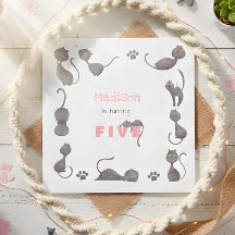 Papel de aniversário de criança para gatos pretos