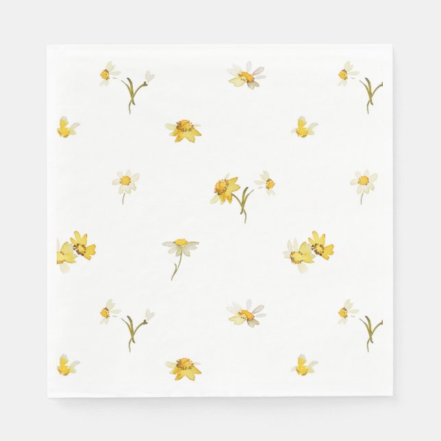 Guardanapo De Papel Papel de Aquarela Floral Napkin (Frente)