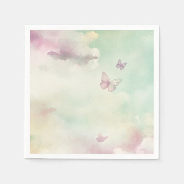 Guardanapo De Papel Papel de Aquarela para Garden Party Napkins (Frente)