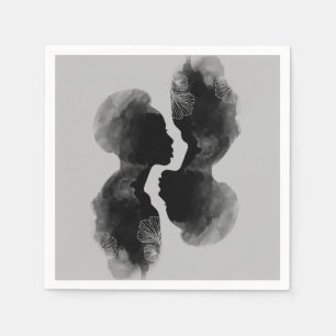 Guardanapo De Papel Papel de Arte da Rainha Silhouette Africano