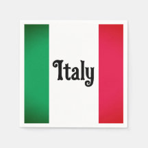 Papel de bandeira italiano Napkins
