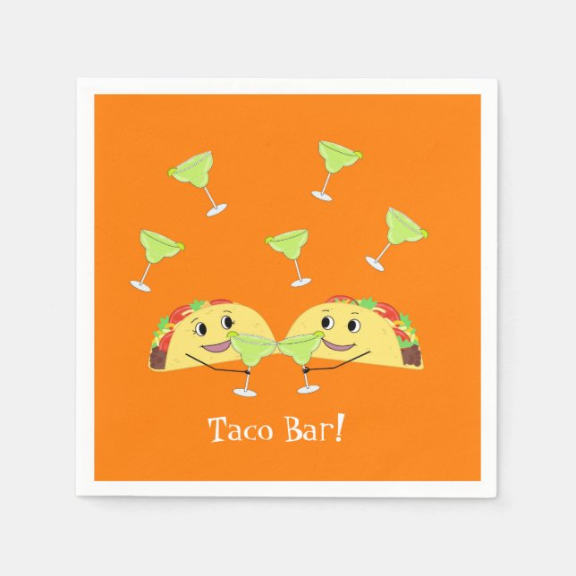 Guardanapo De Papel Papel de Bar do Taco Napkins (Frente)