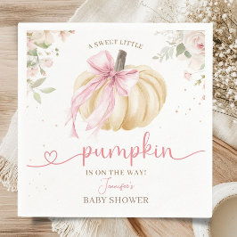 Guardanapo De Papel Papel de Bebê Pequena Abóbora Rosa para Chás de Be