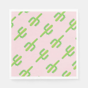 Guardanapo De Papel Papel de cacto verde, cor-de-rosa, bonito, para gu