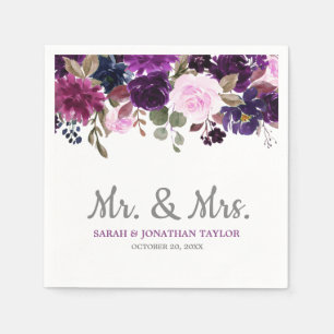 Guardanapo De Papel Papel De Casamento De Boho De Lavanda Roxo