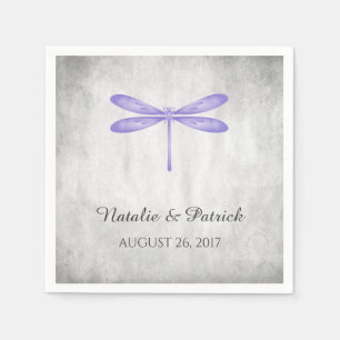 Guardanapo De Papel Papel de Casamento de Dragonfly Roxo Napkins