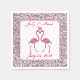 Guardanapo De Papel Papel De Casamento Flamingo Flamingo, Cor-De-Rosa
