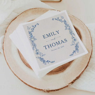 Guardanapo De Papel Papel de Casamento Floral Chinoiserie Napkin