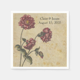 Guardanapo De Papel Papel de Casamento Românico Gótico Napkin - Escuro