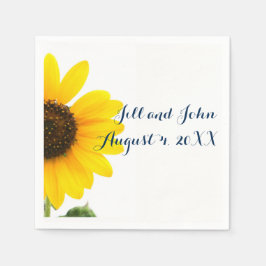 Guardanapo De Papel Papel de Casamento Sunny Sunflower Napkins
