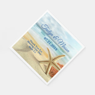 Guardanapo De Papel Papel de Cena de Praia de Casamento Tropical Napki