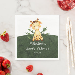 Guardanapo De Papel Papel de Chá de fraldas da Girafa Selva Napkins