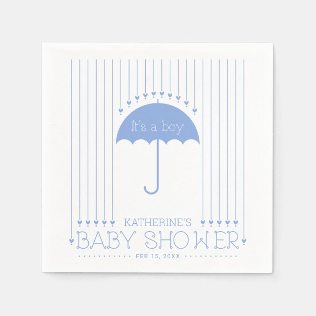 Guardanapo De Papel Papel de Chá de fraldas de Menino Azul Nápoles (Frente)