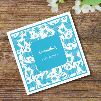 Guardanapo De Papel Papel de chá de fraldas Otomi Azul - Nápoles