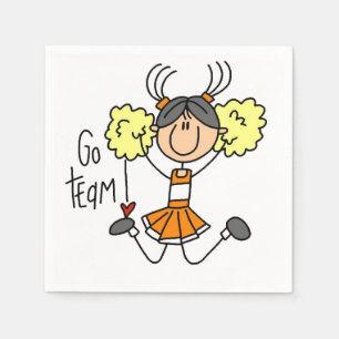 Guardanapo De Papel Papel de Cheerleader da Equipe Orange Go - Napkins