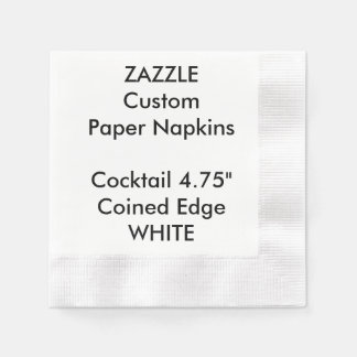 Guardanapo De Papel Papel de Cocktail BRANCO Cozinhado Personalizado Z