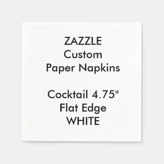 Guardanapo De Papel Papel de Cocktail BRANCO, Personalizado, Zazzle