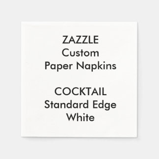 Guardanapo De Papel Papel de Cocktail BRANCO, Personalizado, Zazzle