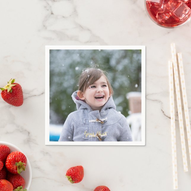 Guardanapo De Papel Papel de Cocktail para Festa com Foto Personalizad (Insitu)