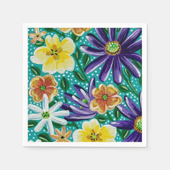 Guardanapo De Papel Papel de Coleta dos Campos de primavera Mountain N (Frente)