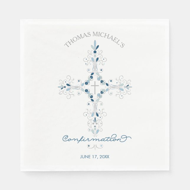 Guardanapo De Papel Papel de Confirmação Napkins - Partido Personaliza (Frente)