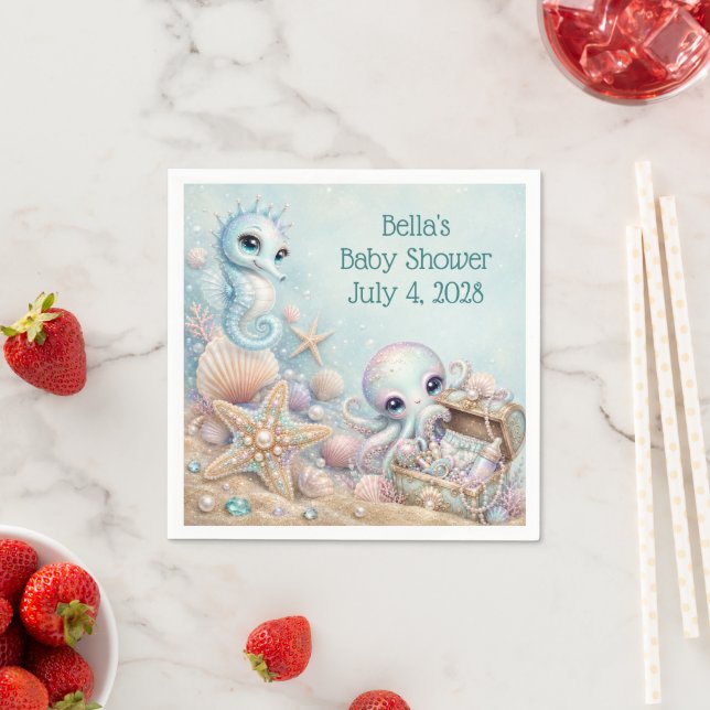 Guardanapo De Papel Papel de Convite de Chá de Bebê Personalizado Subm (Insitu)
