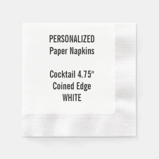 Guardanapo De Papel Papel de coquetel branco personalizado Napkin