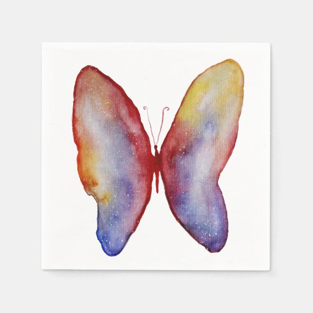 Guardanapo De Papel Papel de coquetel standard para a arte de borbolet (Frente)