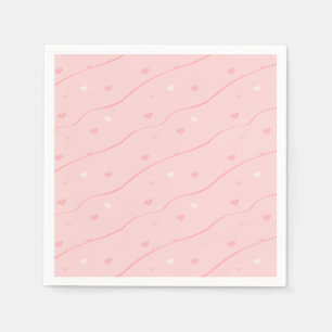 Guardanapo De Papel Papel de Corações Rosa Nápoles