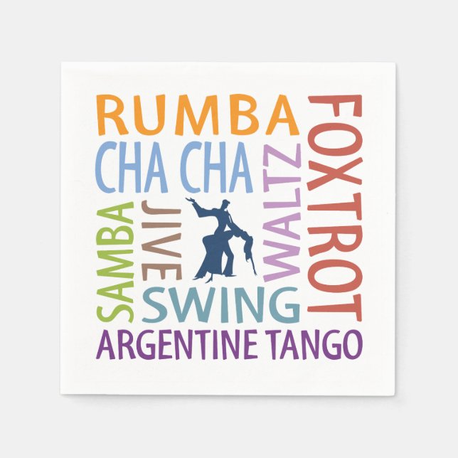 Guardanapo De Papel Papel de dança para salões de parede (Frente)