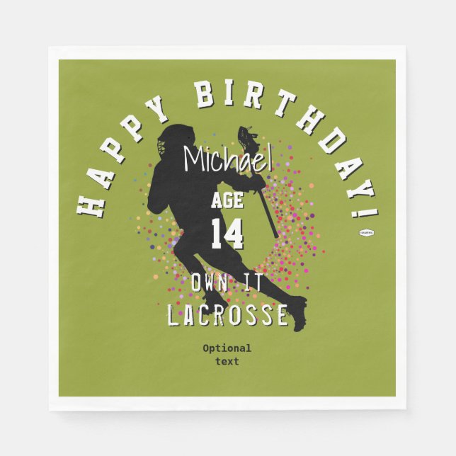 Guardanapo De Papel Papel de design personalizado de Lacrosse - Nápole (Frente)