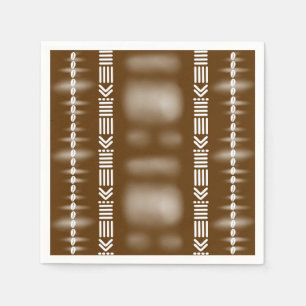 Guardanapo De Papel Papel de Designer Africano Castanho Napkins