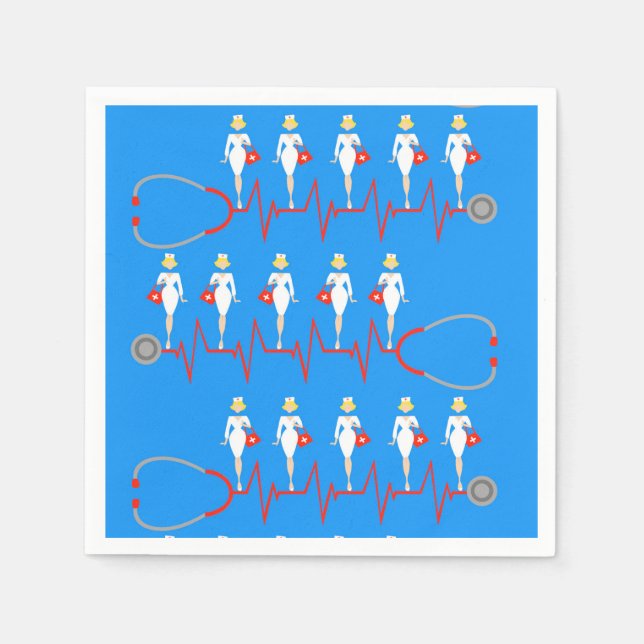 Guardanapo De Papel Papel de Enfermeira Retro Nápoles (Frente)