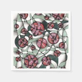 Guardanapo De Papel Papel de Esferas Abstratas Neurographica e Zentang