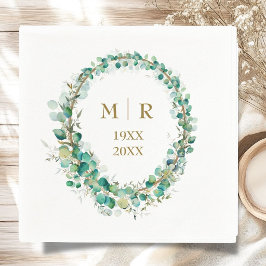 Guardanapo De Papel Papel de Eucalipto para Bodas de Ouro 50º Aniversá
