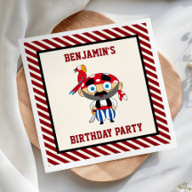 Papel de Festa de Aniversário de Piratas Kids Fofo