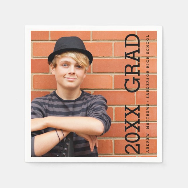 Guardanapo De Papel Papel de Festa de formatura moderno para guardanap (Frente)