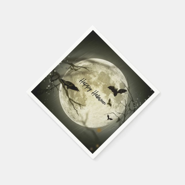 Guardanapo De Papel Papel de festas de lua cheia assombrada (Canto)