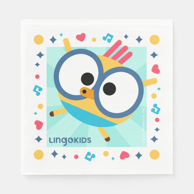 Guardanapo De Papel Papel de festas Lingokids Nápoles com Billy (Frente)