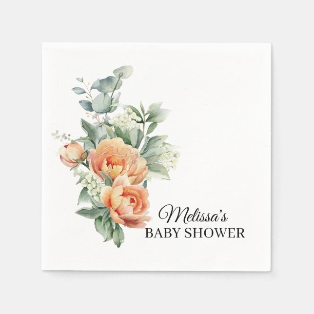 Guardanapo De Papel Papel de Flor de Pêssego Rústico (Frente)