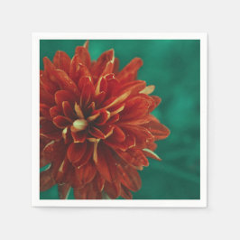 Guardanapo De Papel Papel de Flor na moda Vermelho Chrysanthemum Napki
