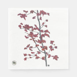 Guardanapo De Papel Papel de Folha Vermelha