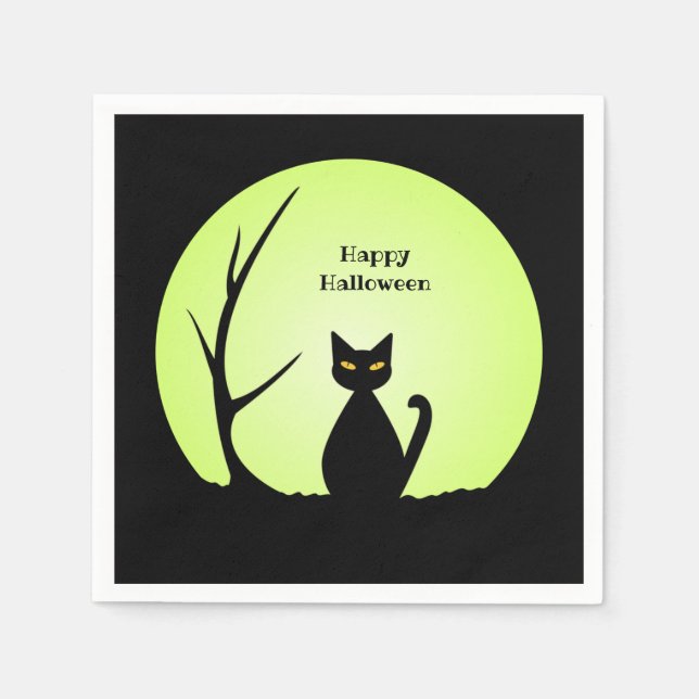 Guardanapo De Papel Papel de gato horroroso Napkin (Frente)