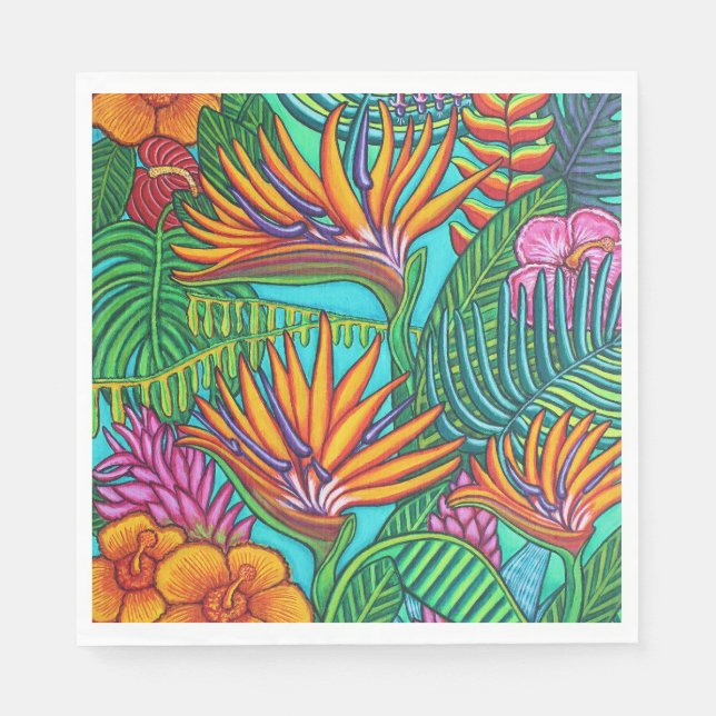Guardanapo De Papel Papel de gemas tropicais Napkins (Frente)