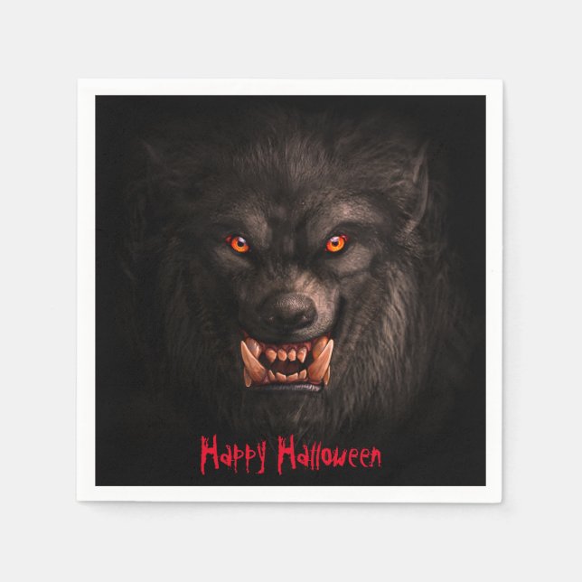 Guardanapo De Papel Papel de Halloween Napkin (Lycanthropy) (Frente)